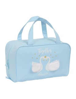 Kulturbeutel für die Schule Glow Lab Cisnes Hellblau 31 x 14 x 19 cm