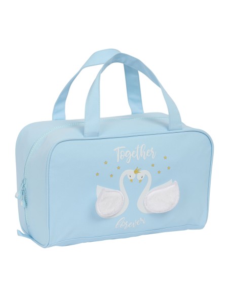 Kulturbeutel für die Schule Glow Lab Cisnes Hellblau 31 x 14 x 19 cm