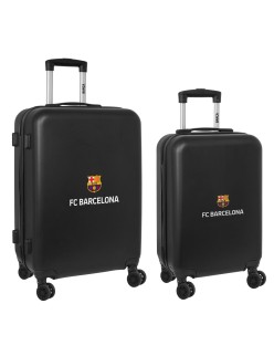 Jeu de valises F.C. Barcelona + mediano 24 Trolley Noir 40 x 63 x 26 cm (2 Pièces)
