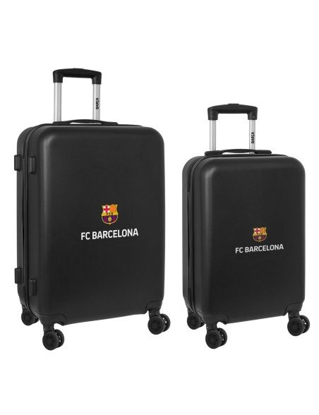 Jeu de valises F.C. Barcelona + mediano 24 Trolley Noir 40 x 63 x 26 cm (2 Pièces)