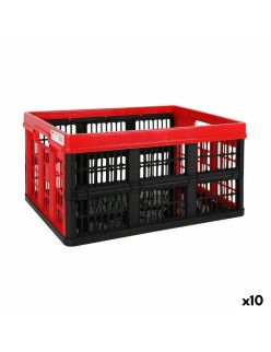 Caixa Dobrável com Alças Tontarelli Voilà Vermelho 45 L 53 x 37 x 27 cm (10 Unidades)