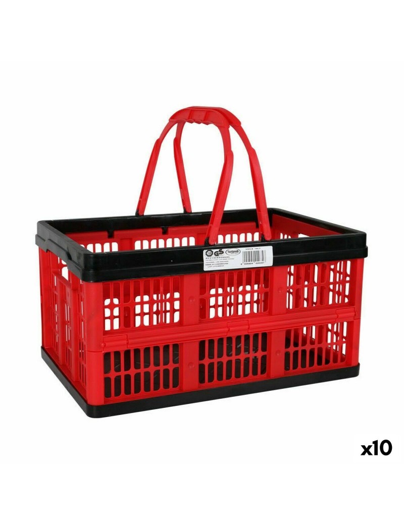 Caixa Dobrável com Alças Tontarelli Voilà 16 L Vermelho 39 x 25,5 x 21 cm (10 Unidades)