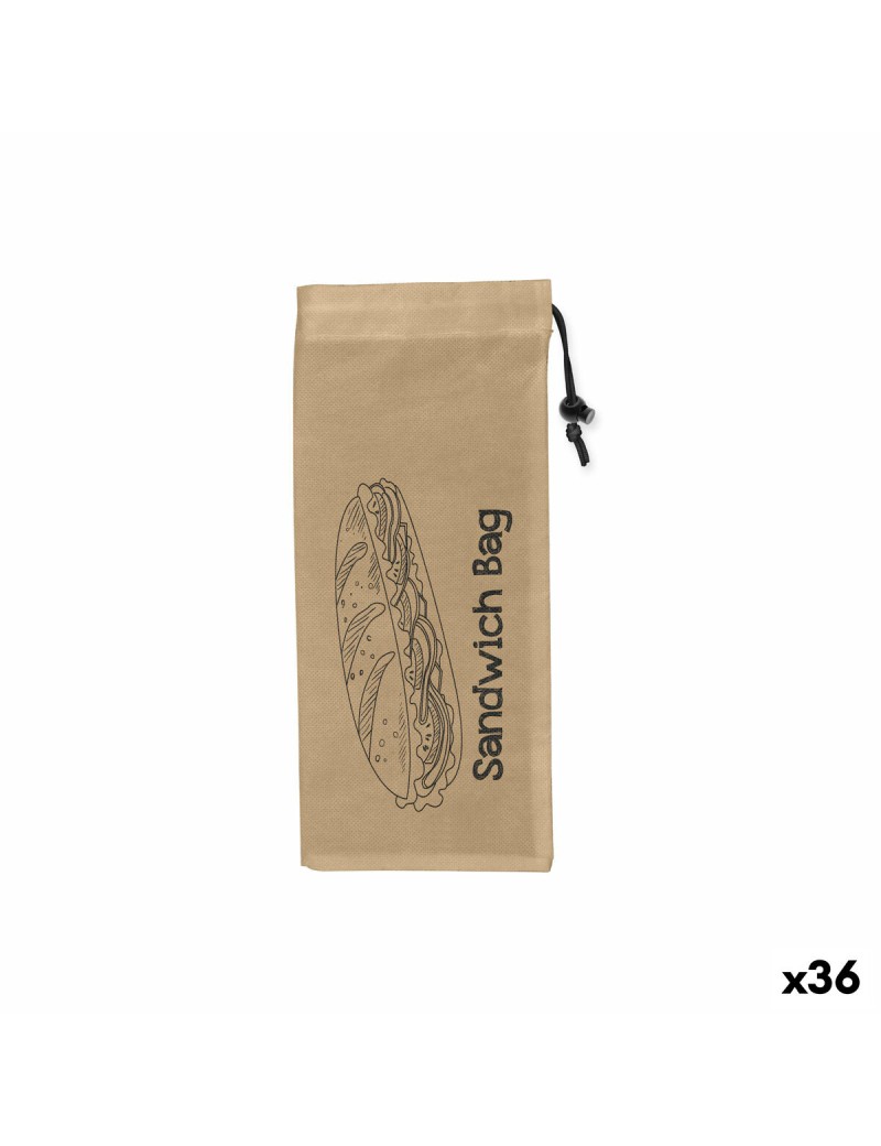 Set de Bolsas Reutilizables para Alimentos Quttin Portabocadillos TNT (Non Woven) 3 Piezas 13 x 30 cm (36 Unidades)