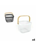 Panier Multi-usages Confortime Métal Bois 25 x 26 x 18 cm (6 Unités)