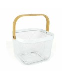 Panier Multi-usages Confortime Métal Bois 25 x 26 x 18 cm (6 Unités)