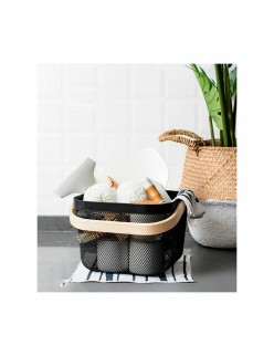 Panier Multi-usages Confortime Métal Bois 25 x 26 x 18 cm (6 Unités)