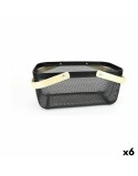 Panier Multi-usages Confortime Métal Bois 40 x 28 x 18 cm (6 Unités)