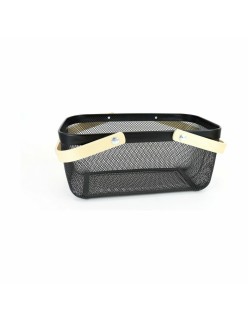 Panier Multi-usages Confortime Métal Bois 40 x 28 x 18 cm (6 Unités)