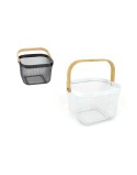 Panier Multi-usages Confortime Métal Bois 25 x 26 x 18 cm (6 Unités)