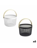Cestino Multiuso Confortime Metallo Legno 25,5 x 17,5 cm (6 Unità)