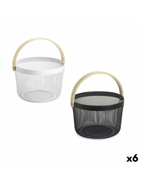Cestino Multiuso Confortime Metallo Legno 25,5 x 17,5 cm (6 Unità)