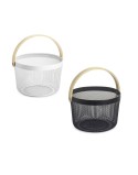 Cesta Multiusos Confortime Metal Madera 25,5 x 17,5 cm (6 Unidades)