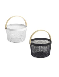 Cestino Multiuso Confortime Metallo Legno 25,5 x 17,5 cm (6 Unità)