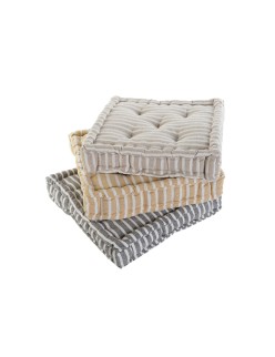 Coussin Home ESPRIT Jaune Beige méditerranéen 56 x 56 x 13 cm (3 Unités)