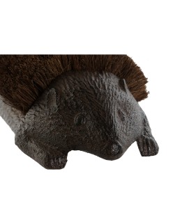 Felpudo Home ESPRIT Marrón oscuro Hierro 28 x 12,5 x 9,5 cm Erizo
