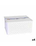Scatola portaoggetti con coperchio Tontarelli Arianna 33 x 29 x 16 cm (4 Unità) Bianco 13 L