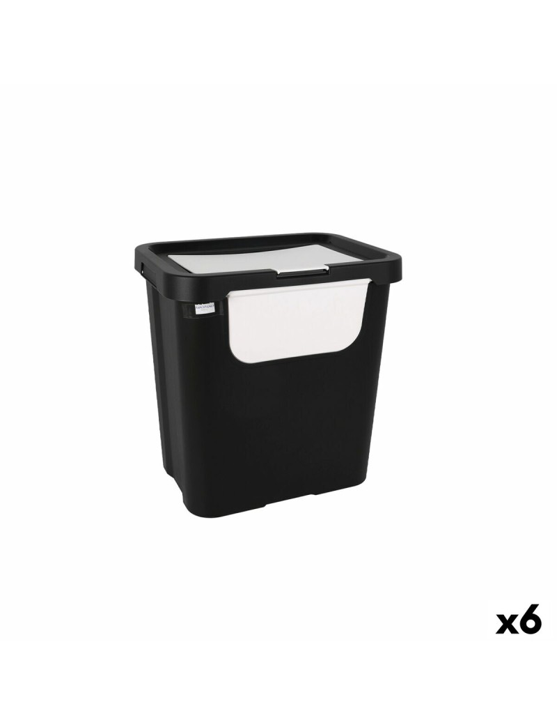 Secchio per Raccolta Differenziata Tontarelli Moda double Bianco (6 Unità) 24 L