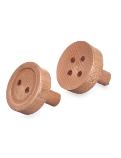 Grucce Marrone Legno Tasti Set 2 Pezzi (6 Unità)