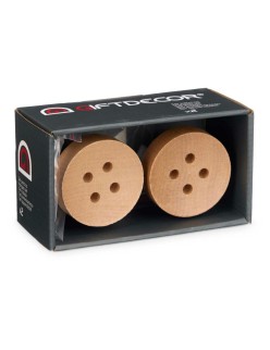 Grucce Marrone Legno Tasti Set 2 Pezzi (6 Unità)