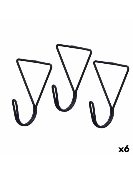 Grucce Nero Metallo Triangolare Set 3 Pezzi (6 Unità) Grucce Nero Metallo Triangolare Set 3 Pezzi (6 Unità)