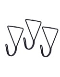 Cabides Preto Metal Triangular Conjunto 3 Peças (6 Unidades)