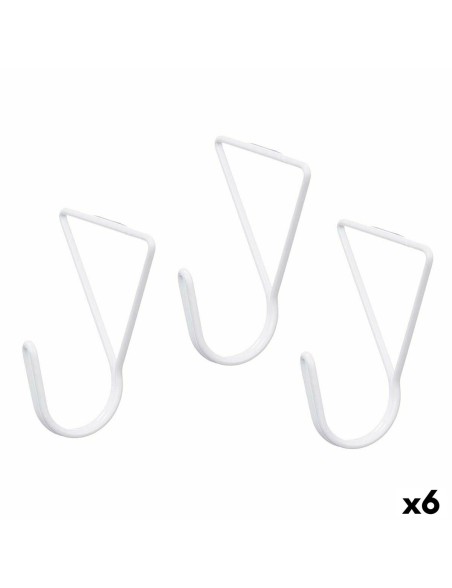 Grucce Bianco Metallo Triangolare Set 3 Pezzi (6 Unità) Grucce Bianco Metallo Triangolare Set 3 Pezzi (6 Unità)