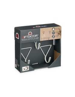 Grucce Bianco Metallo Triangolare Set 3 Pezzi (6 Unità)