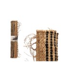 Carpet Black Natural Stripes 70 x 1 x 140 cm (8 Units)