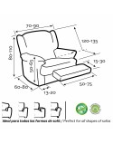 Funda para sillón con pies separados Sofaskins NIAGARA