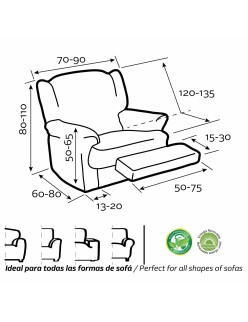 Funda para sillón con pies separados Sofaskins NIAGARA