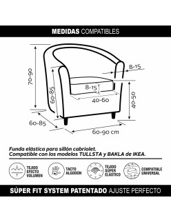 Funda para sillón Sofaskins NIAGARA 1 plaza