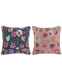 Cojín Home ESPRIT Romántico 45 x 5 x 45 cm (2 Unidades)