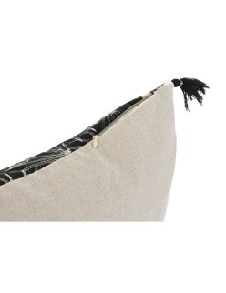 Cojín Home ESPRIT Negro Boho Palmera 45 x 5 x 45 cm
