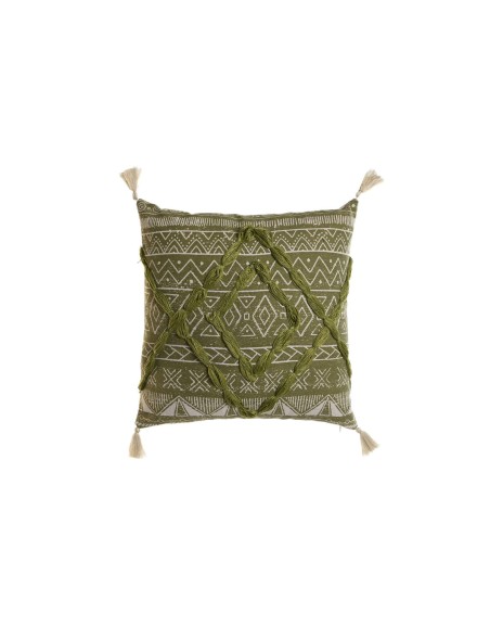 Cojín Home ESPRIT Verde Boho 45 x 5 x 45 cm