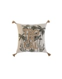 Cojín Home ESPRIT Beige Natural Tropical Boho 45 x 5 x 45 cm