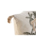 Cojín Home ESPRIT Beige Natural Tropical Boho 45 x 5 x 45 cm