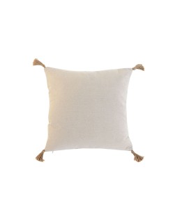 Cojín Home ESPRIT Beige Natural Tropical Boho 45 x 5 x 45 cm