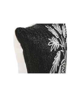 Cojín Home ESPRIT Blanco Negro Palmera 42 x 15 x 42 cm