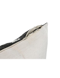 Cojín Home ESPRIT Blanco Negro Palmera 42 x 15 x 42 cm