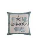 Almofada Home ESPRIT Azul Bege Prateado Mediterrâneo 45 x 15 x 45 cm