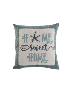 Cojín Home ESPRIT Azul Beige Plateado Mediterráneo 45 x 15 x 45 cm