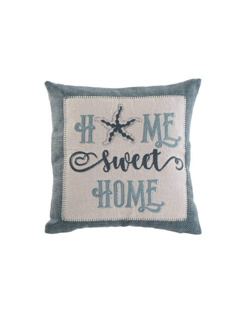 Almofada Home ESPRIT Azul Bege Prateado Mediterrâneo 45 x 15 x 45 cm