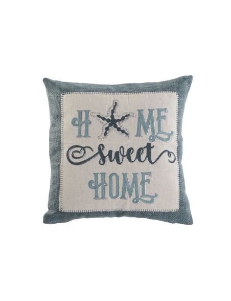 Almofada Home ESPRIT Azul Bege Prateado Mediterrâneo 45 x 15 x 45 cm