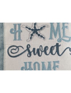 Cojín Home ESPRIT Azul Beige Plateado Mediterráneo 45 x 15 x 45 cm