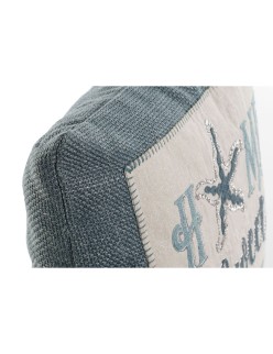 Cojín Home ESPRIT Azul Beige Plateado Mediterráneo 45 x 15 x 45 cm