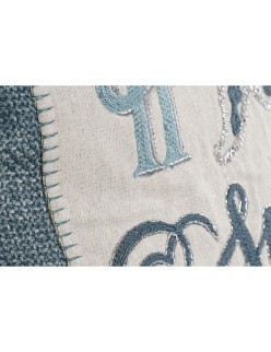Cojín Home ESPRIT Azul Beige Plateado Mediterráneo 45 x 15 x 45 cm