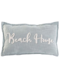 Cojín Home ESPRIT Beach Blanco Azul cielo Mediterráneo 60 x 10 x 35 cm