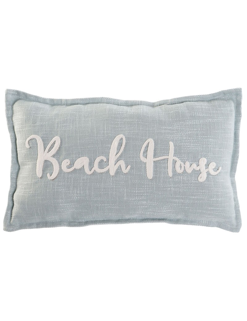 Cojín Home ESPRIT Beach Blanco Azul cielo Mediterráneo 60 x 10 x 35 cm
