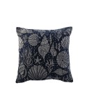 Cushion Home ESPRIT Silver Navy Blue Mediterranean 45 x 15 x 45 cm