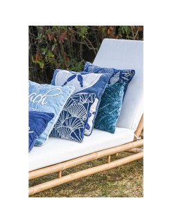 Cojín Home ESPRIT Plateado Azul marino Mediterráneo 45 x 15 x 45 cm